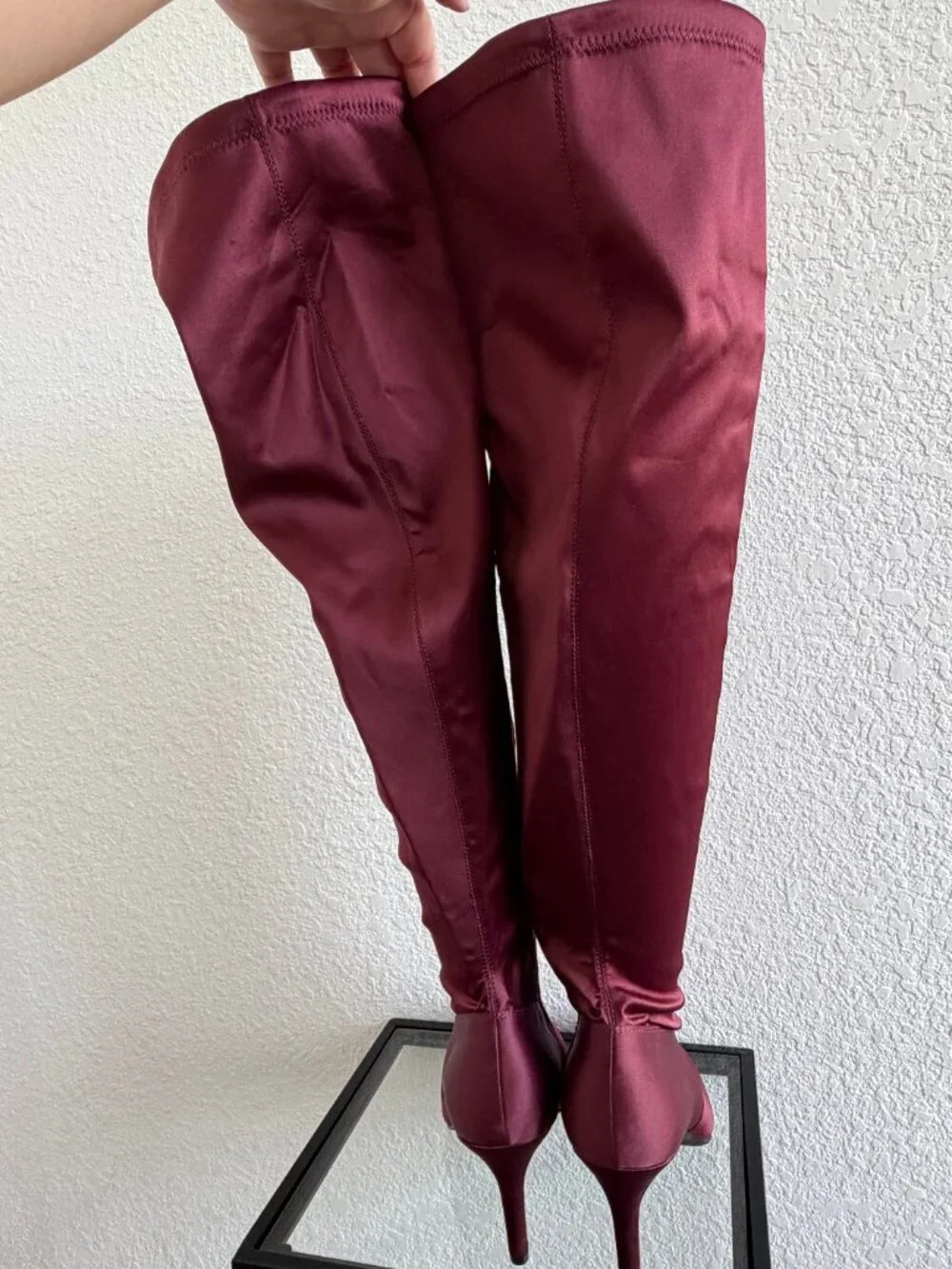 Torrid Maroon Red Over the Knee Boot - Size 8WW